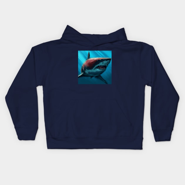 Giant Shark Kids Hoodie by Star Scrunch